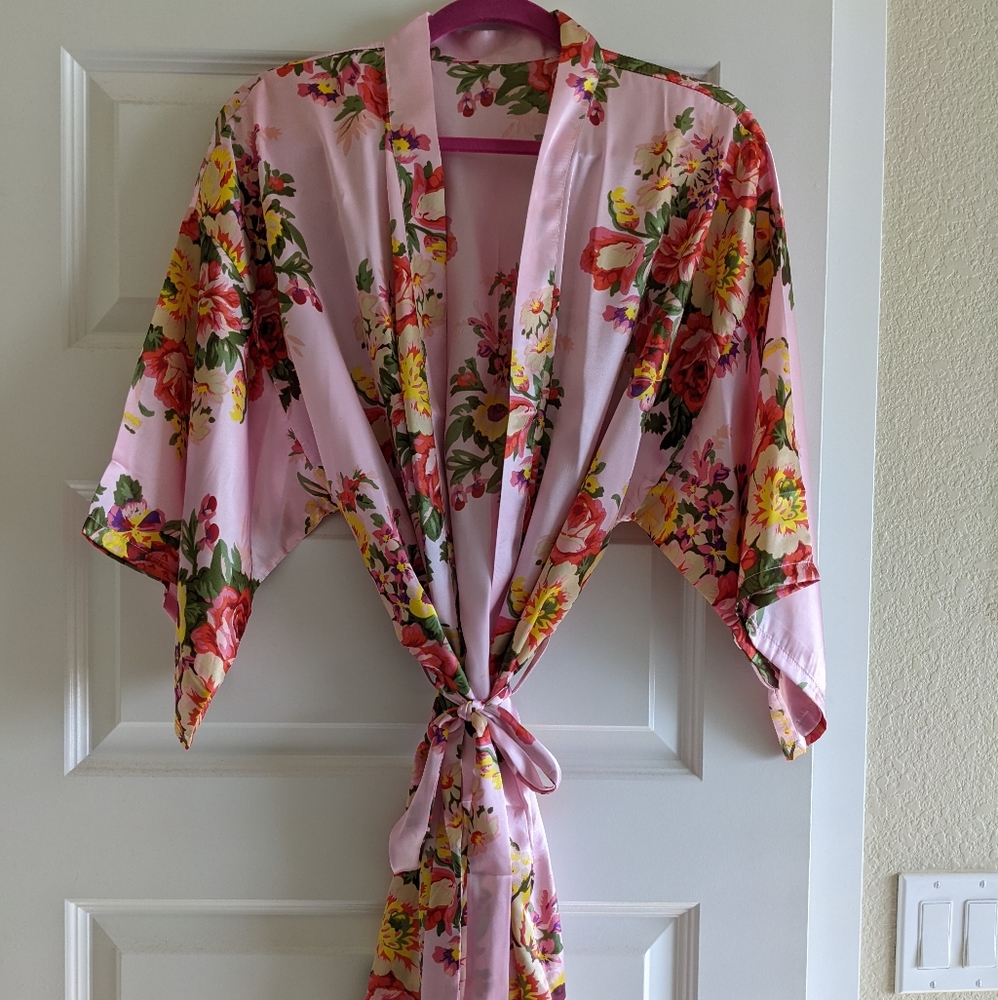 Silk Floral Robe
